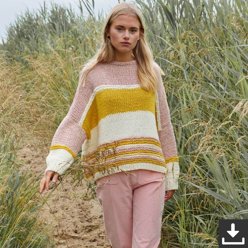 Lana Grossa Pattern Damen Oversize Pullover Strickanleitung - Lana Grossa (PDF) bei bei bei bei bei bei Lieblingsgarn