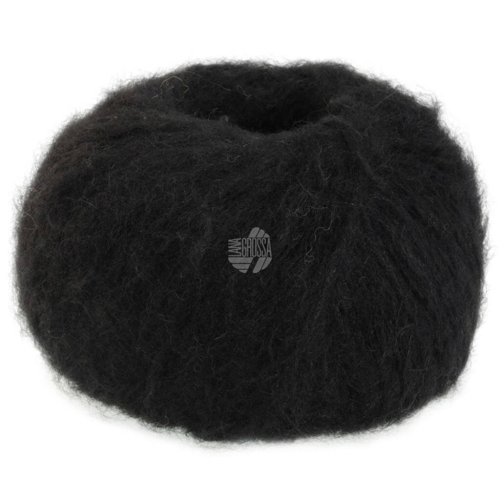 Lana Grossa Alpaca Air II, Farbe 12 Schwarz – Alpaka, Baumwolle und Schurwolle bei Lieblingsgarn