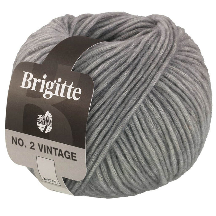 Lana Grossa Brigitte No.2 Vintage, Farbe 209 Hellgrau meliert – Baumwolle, Merino und Seide bei Lieblingsgarn