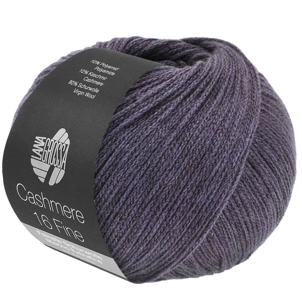 Lana Grossa Cashmere 16 Fine 50 g, Farbe 64 Zwetschgenblau – Kaschmir, Merino und Polyamid bei Lieblingsgarn