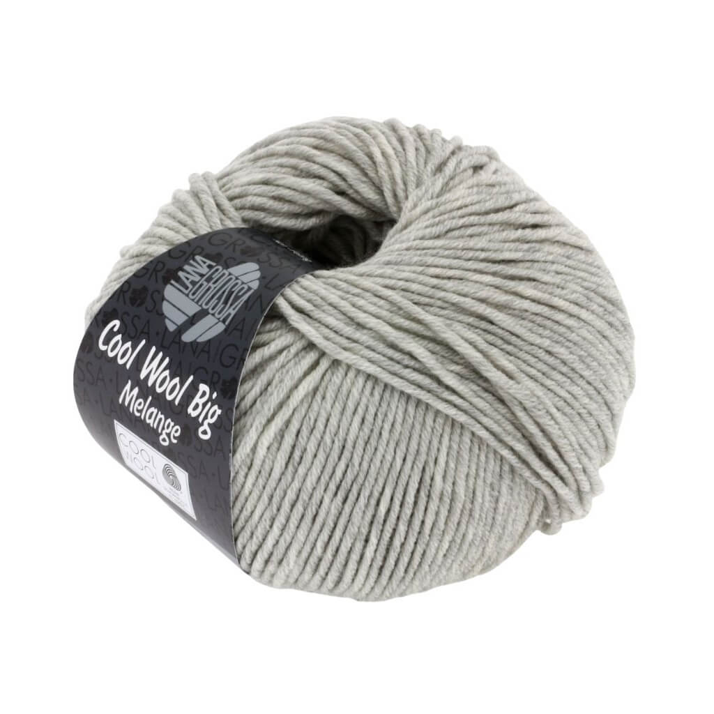 Lana Grossa Cool Wool Big, Farbe 616 Hellgrau meliert – Merino und Schurwolle bei Lieblingsgarn