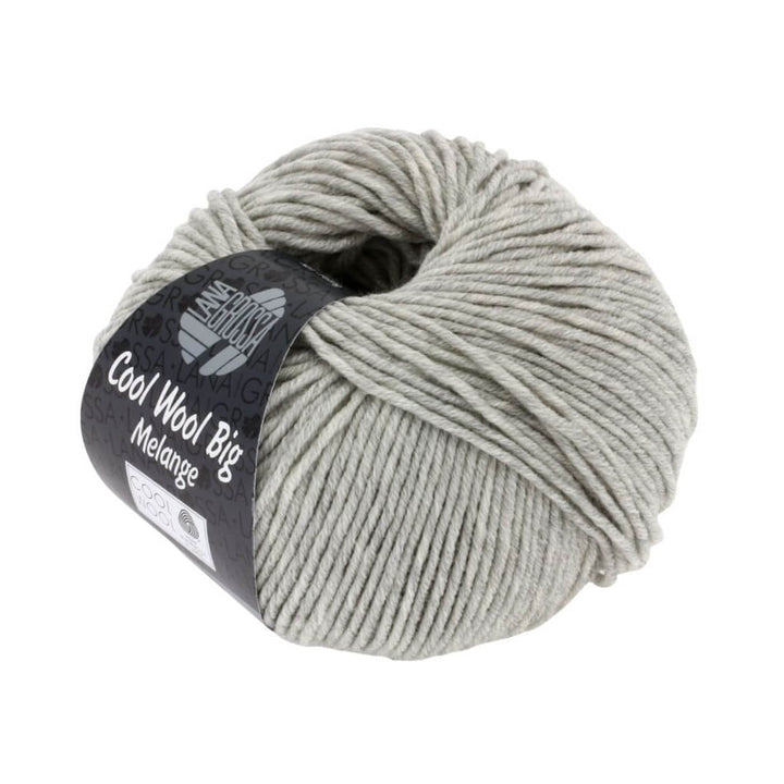 Lana Grossa Cool Wool Big, Farbe 616 Hellgrau meliert – Merino und Schurwolle bei Lieblingsgarn