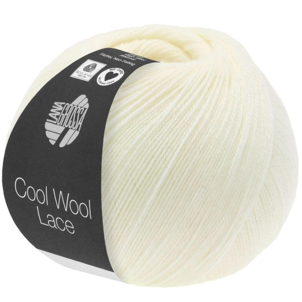 Lana Grossa Cool Wool Lace, Farbe 14 Rohweiß – Merino bei Lieblingsgarn