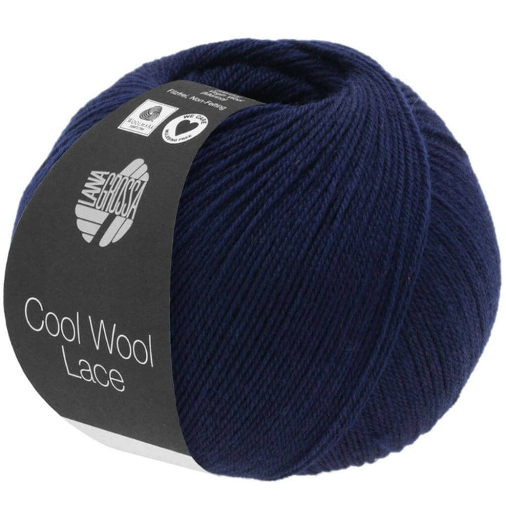 Lana Grossa Cool Wool Lace, Farbe 23 Nachtblau – Merino bei Lieblingsgarn