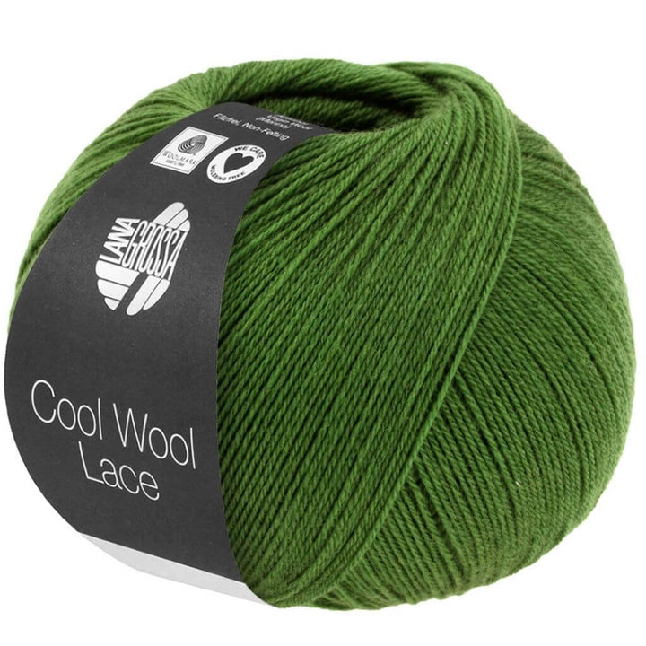 Lana Grossa Cool Wool Lace, Farbe 64 Grün – Merino bei Lieblingsgarn