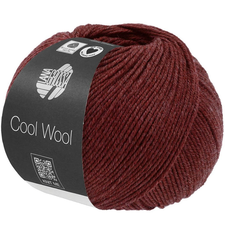 Lana Grossa Cool Wool Mélange, Farbe 1500 Weinrot meliert – Schurwolle bei Lieblingsgarn