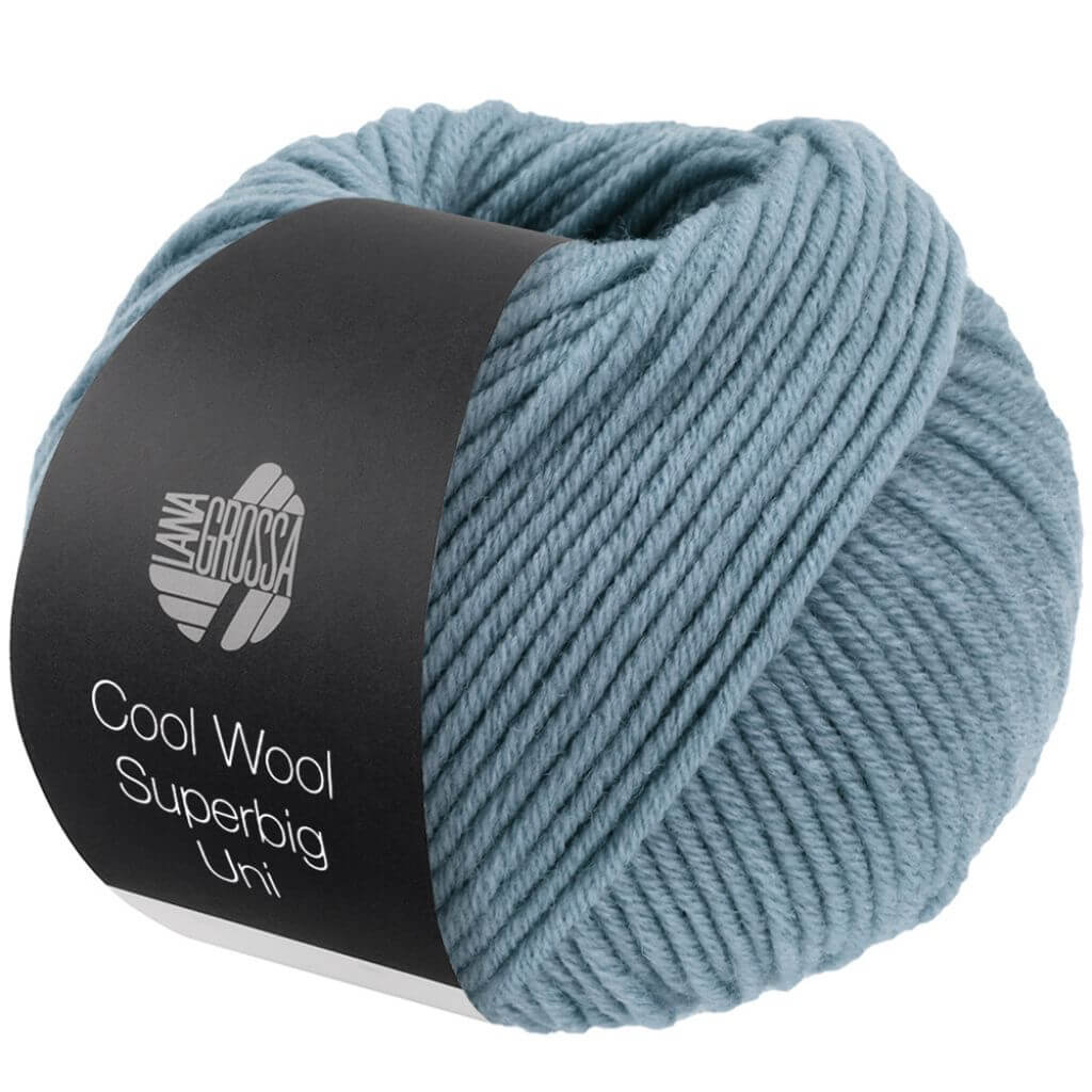 Lana Grossa Cool Wool Superbig Uni, Farbe 19 Graublau – Merino bei Lieblingsgarn