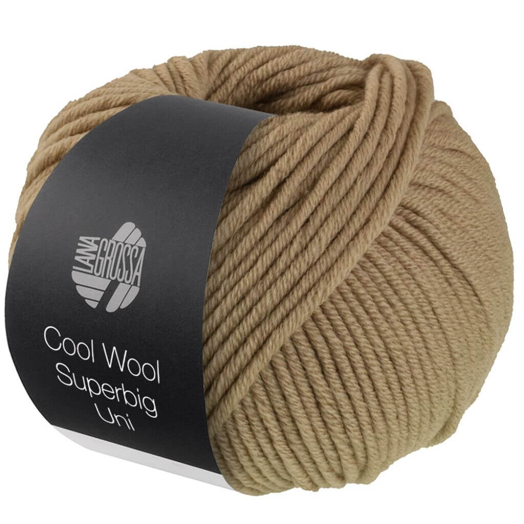 Lana Grossa Cool Wool Superbig Uni, Farbe 23 Khakibeige – Merino bei Lieblingsgarn