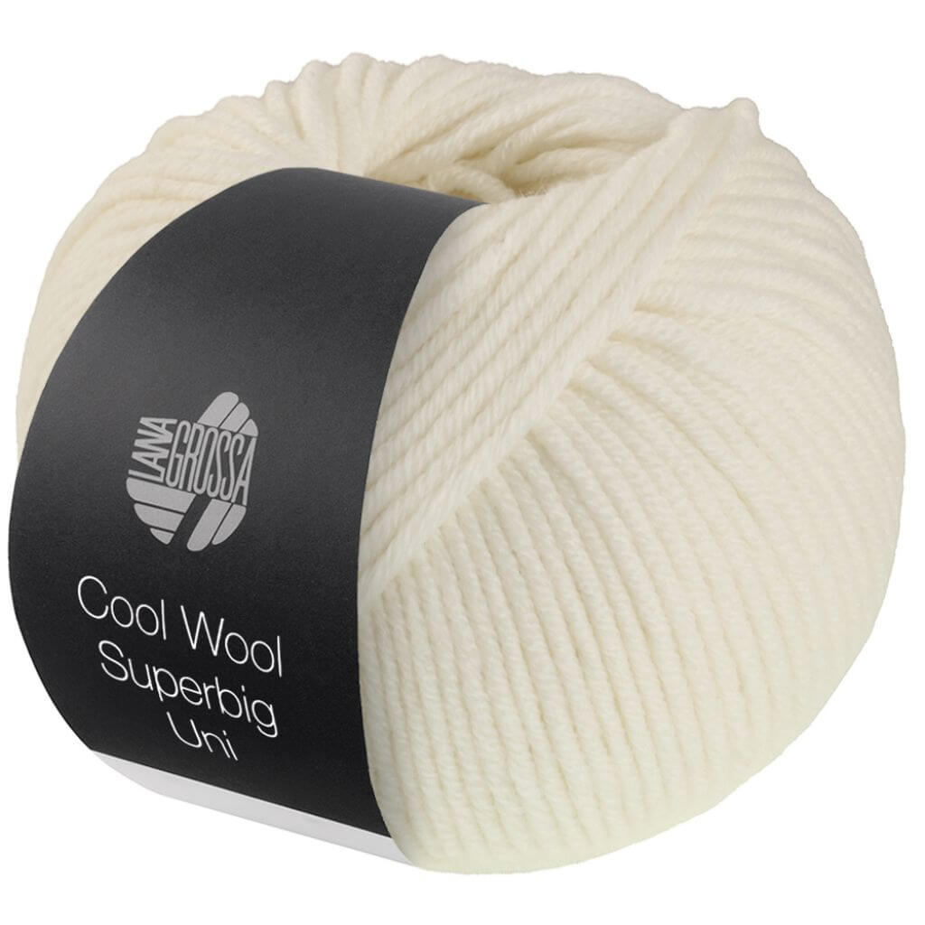Lana Grossa Cool Wool Superbig Uni, Farbe 34 Weiß – Merino bei Lieblingsgarn