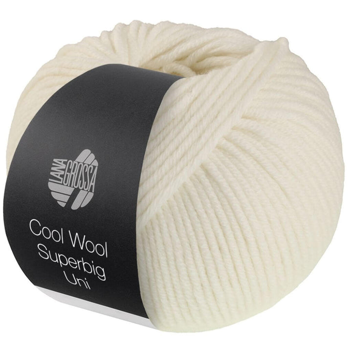 Lana Grossa Cool Wool Superbig Uni, Farbe 34 Weiß – Merino bei Lieblingsgarn