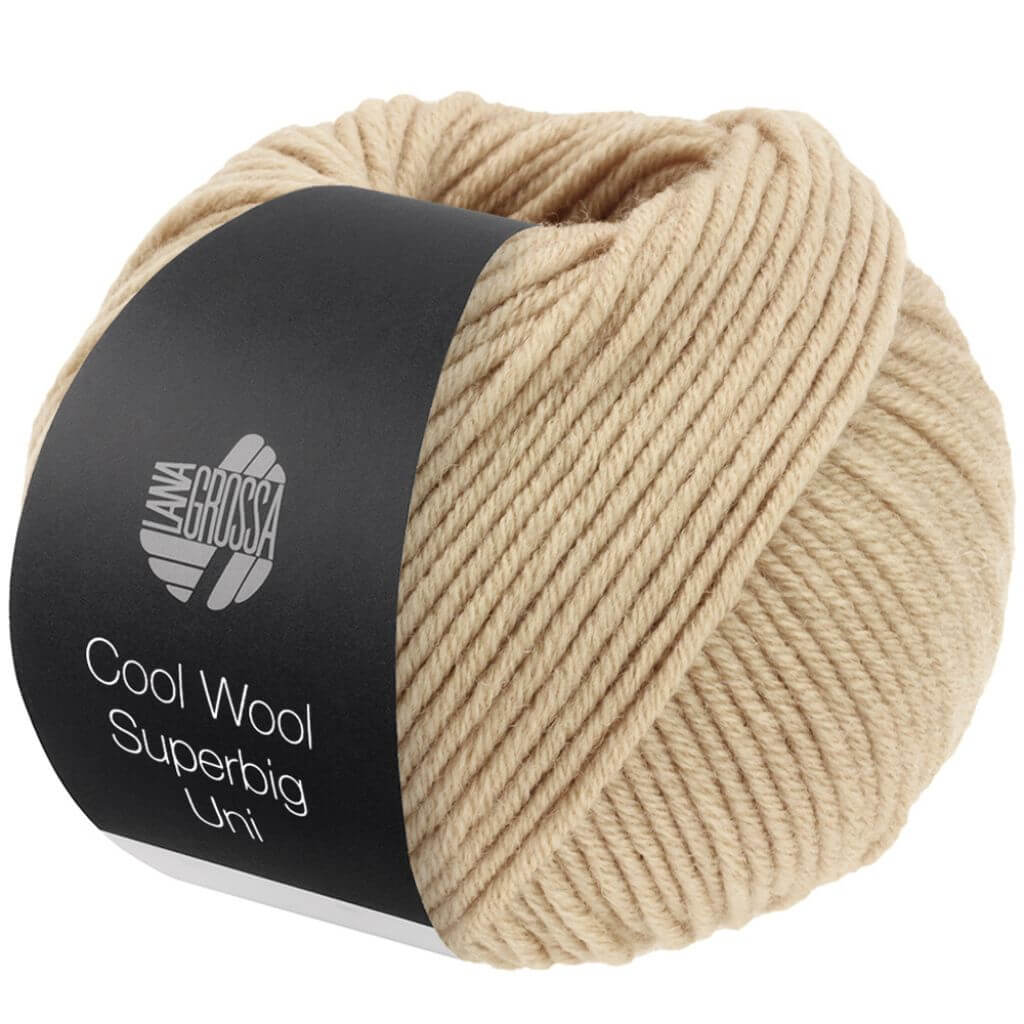 Lana Grossa Cool Wool Superbig Uni, Farbe 36 Elfenbein – Merino bei Lieblingsgarn