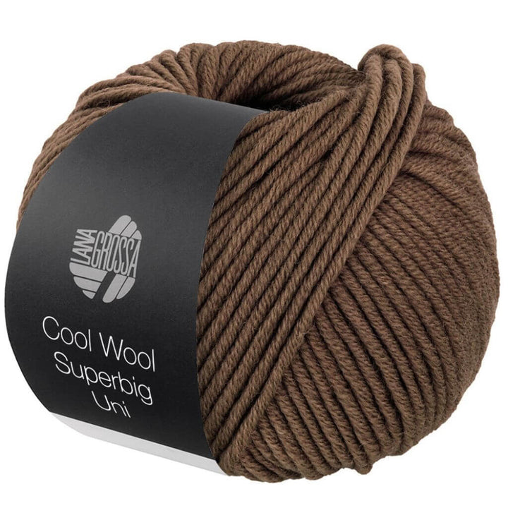 Lana Grossa Cool Wool Superbig Uni, Farbe 42 Graubraun – Merino bei Lieblingsgarn