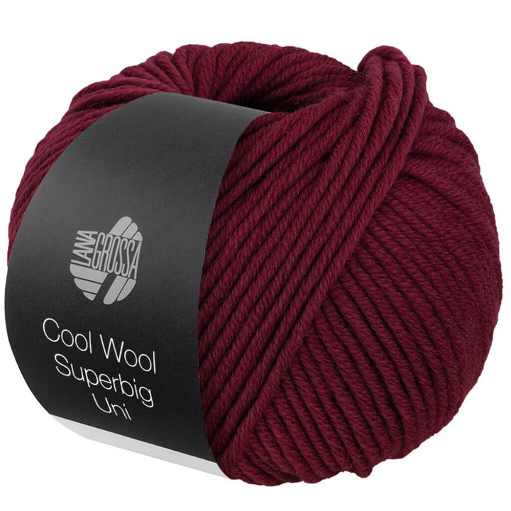 Lana Grossa Cool Wool Superbig Uni, Farbe 6 Weinrot – Merino bei Lieblingsgarn