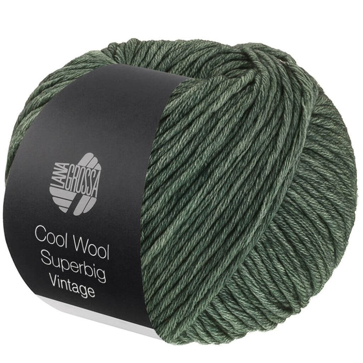 Lana Grossa Cool Wool Superbig Vintage, Farbe 7268 Grüngrau – Merino bei Lieblingsgarn