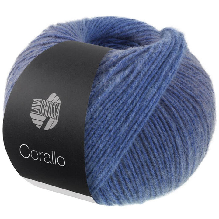 Lana Grossa Corallo, Farbe 6 Stahl /Graublau/Blau – Baumwolle und Merino bei Lieblingsgarn