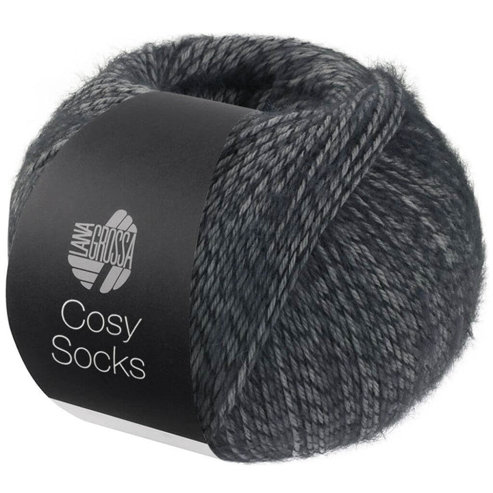 Lana Grossa Cosy Socks, Farbe 7 Dunkelgrau – Merino und Synthetik bei Lieblingsgarn