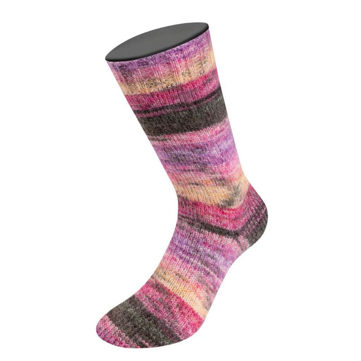 Lana Grossa Cosy Socks Dream, Farbe 257 Rotviolett/Pflaume/Flieder/Terrakotta/Dunkel / bei Lieblingsgarn
