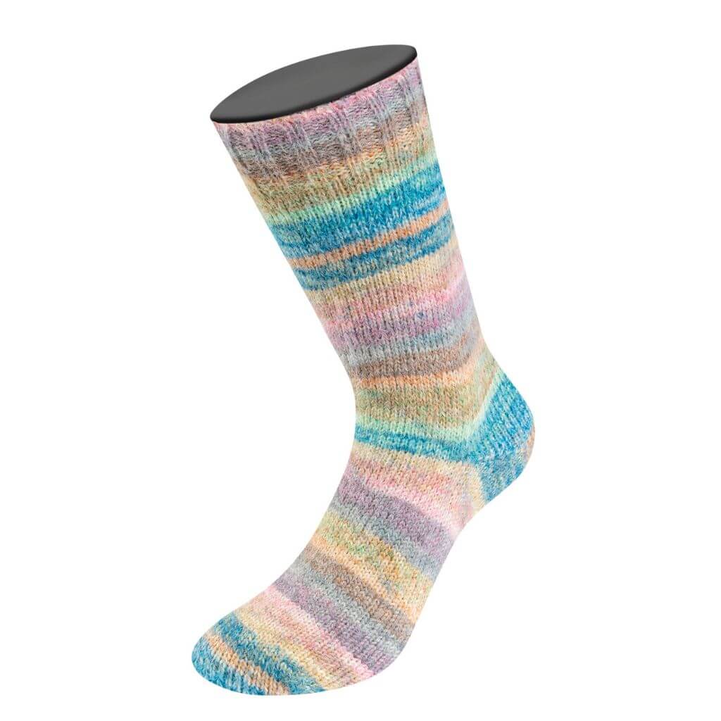 Lana Grossa Cosy Socks Dream, Farbe 258 Mint/Petrol/Türkis/Lehmbraun/Rosenholz/Hellgrau/ Rosa/Taupe/Beige bei Lieblingsgarn