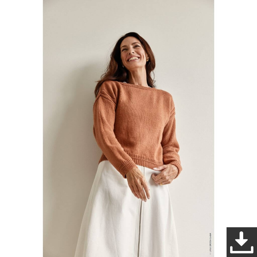 Lana Grossa Pattern Damen Pullover Strickset - Lana Grossa (PDF) bei bei bei bei Lieblingsgarn