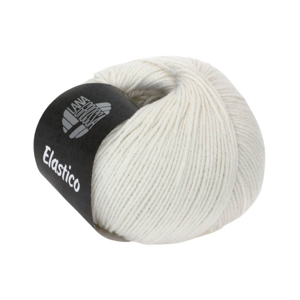 Lana Grossa Elastico, Farbe 1 Weiß – Baumwolle und Polyester bei Lieblingsgarn