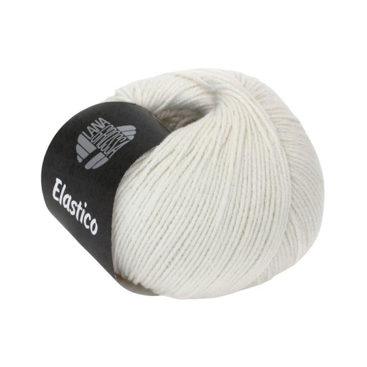 Lana Grossa Elastico, Farbe 1 Weiß – Baumwolle und Polyester bei Lieblingsgarn
