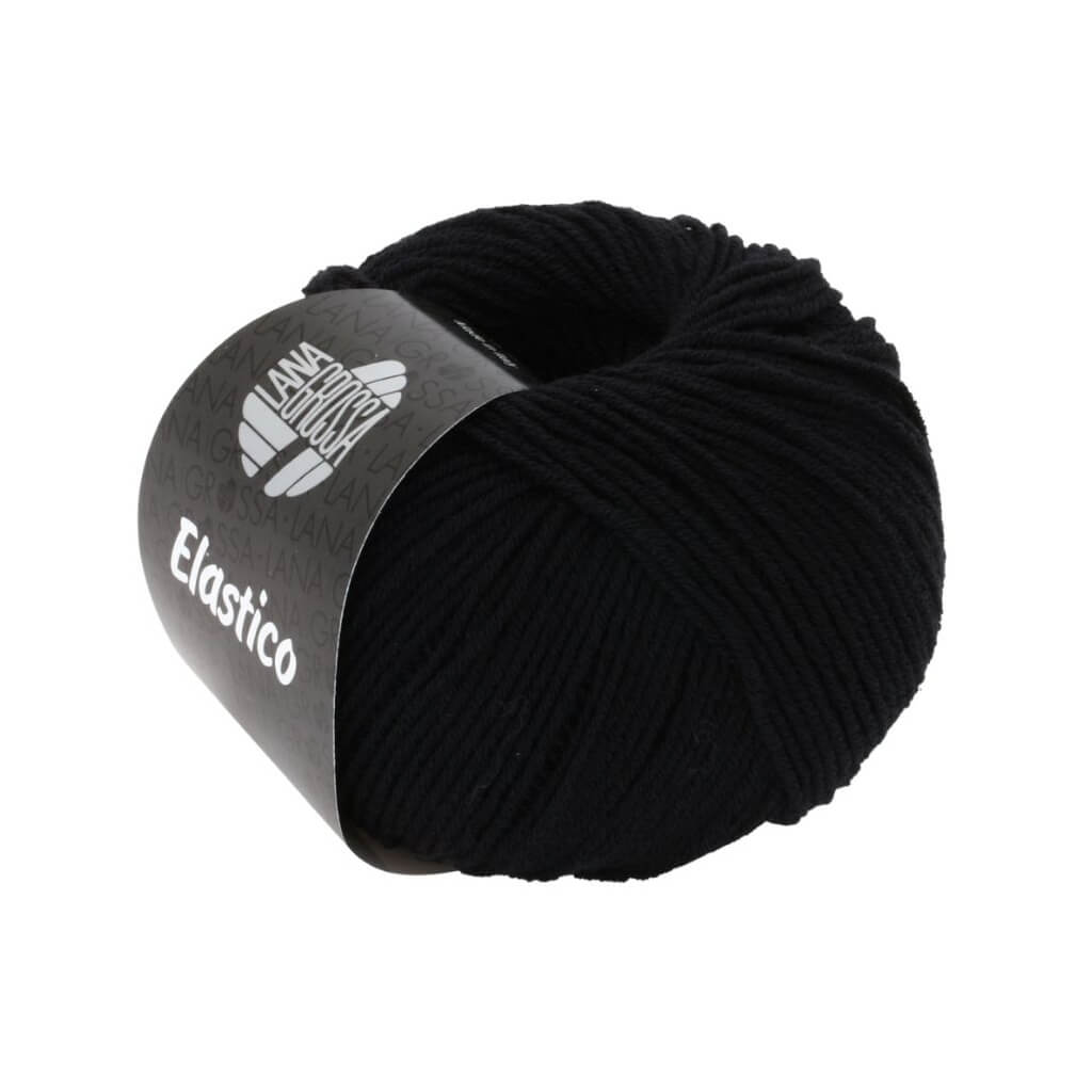 Lana Grossa Elastico, Farbe 24 Schwarz – Baumwolle und Polyester bei Lieblingsgarn
