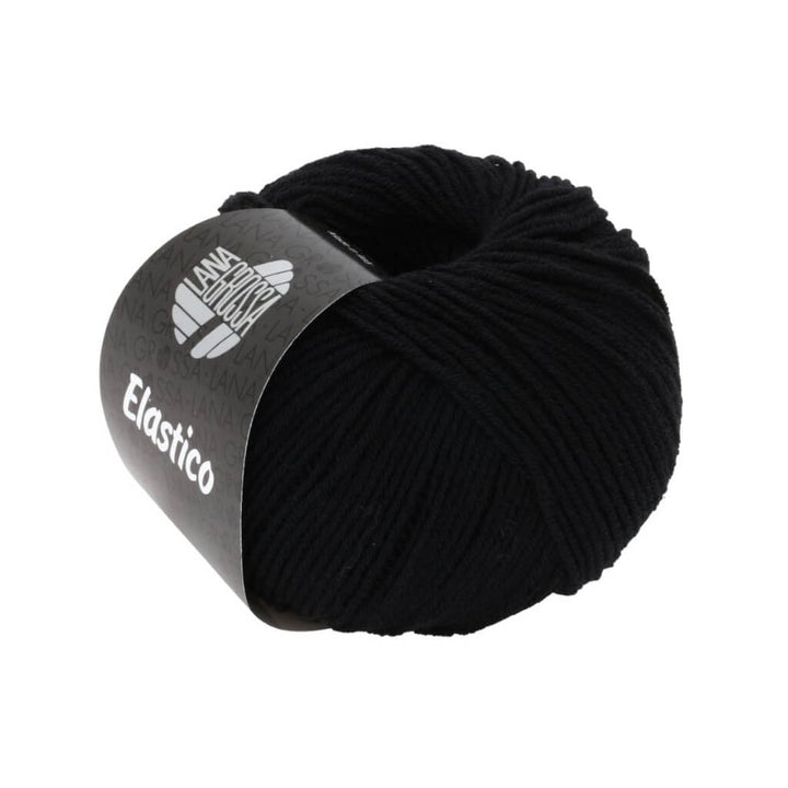 Lana Grossa Elastico, Farbe 24 Schwarz – Baumwolle und Polyester bei Lieblingsgarn