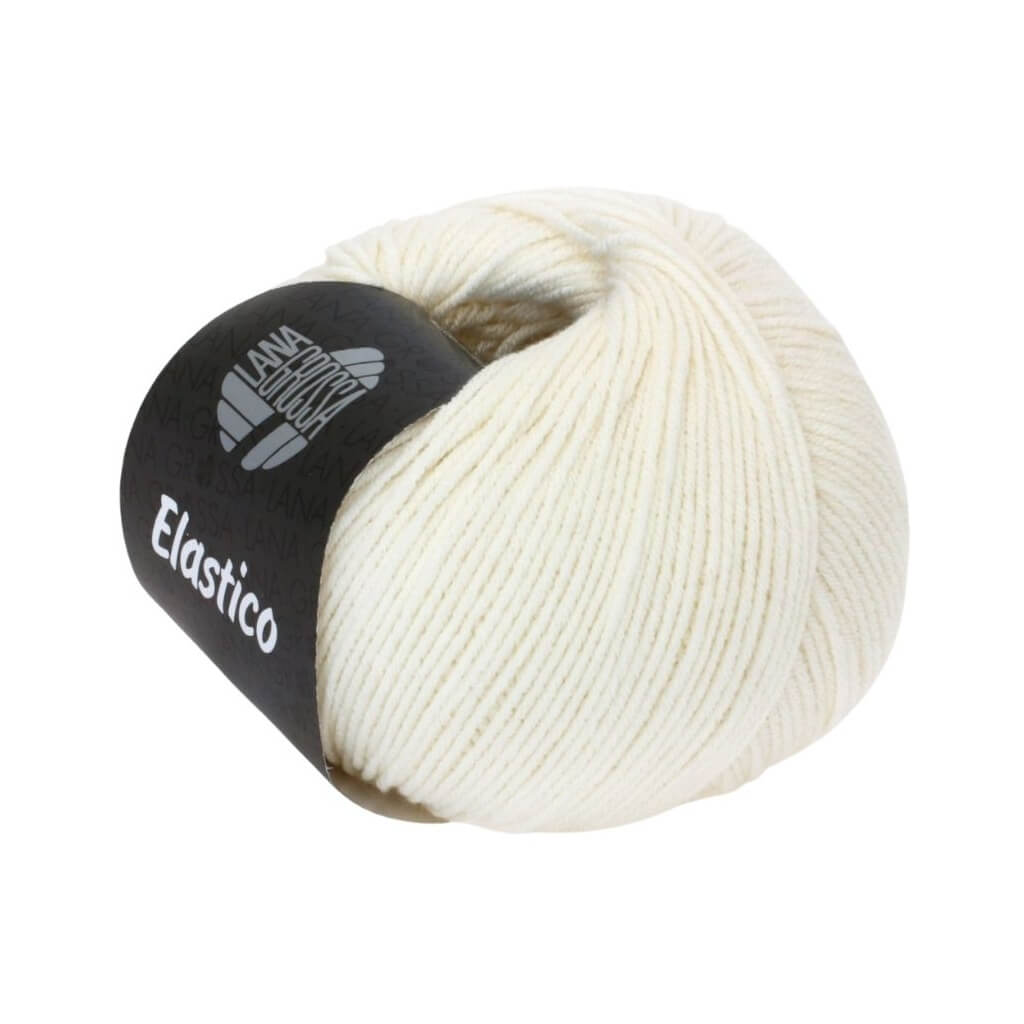 Lana Grossa Elastico, Farbe 36 Ecru – Baumwolle und Polyester bei Lieblingsgarn