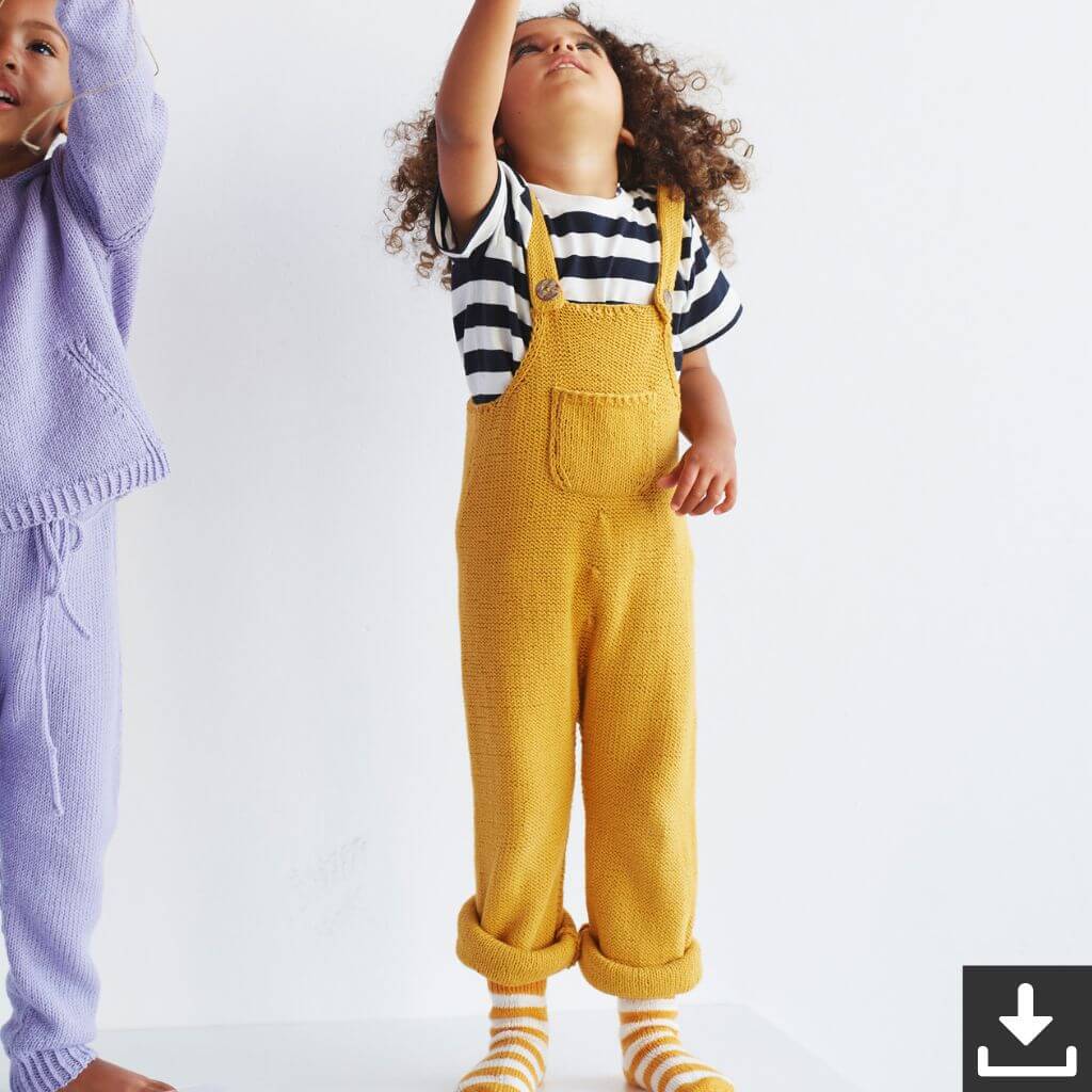 Lana Grossa Pattern Kinder Latzhose Strickset - Lana Grossa (PDF) bei bei bei bei Lieblingsgarn