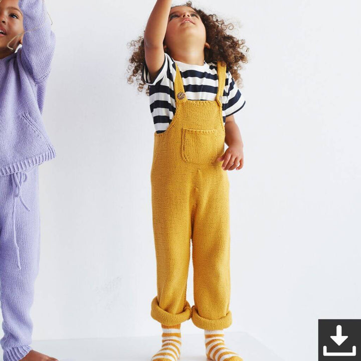 Lana Grossa Pattern Kinder Latzhose Strickset - Lana Grossa (PDF) bei bei bei bei Lieblingsgarn