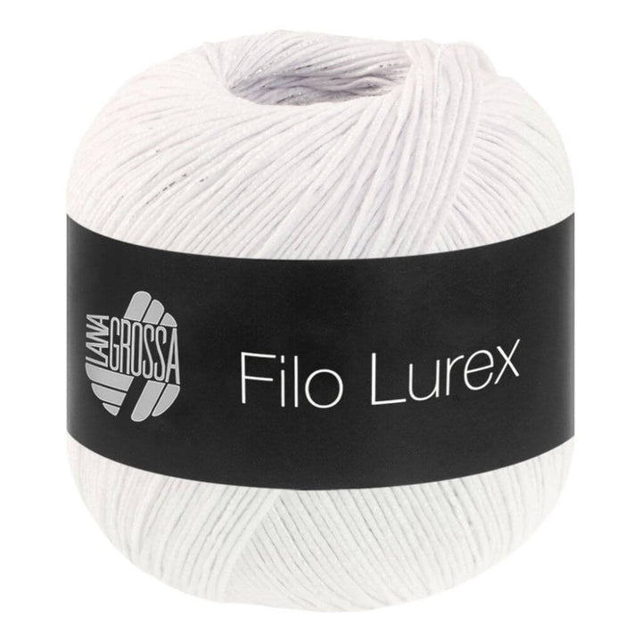 Lana Grossa Filo Lurex, Farbe 1 Weiß – Baumwolle und Synthetik bei Lieblingsgarn