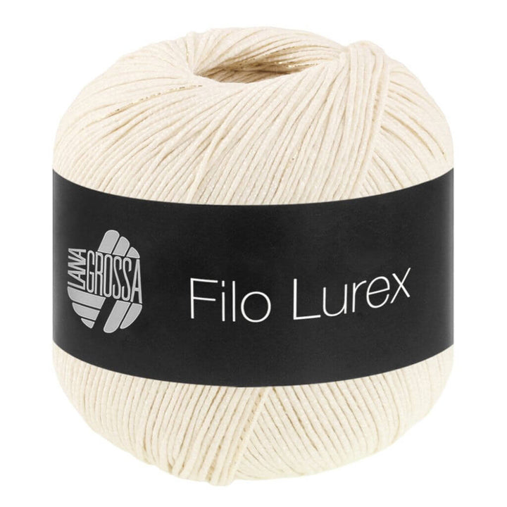 Lana Grossa Filo Lurex, Farbe 2 Creme – Baumwolle und Synthetik bei Lieblingsgarn