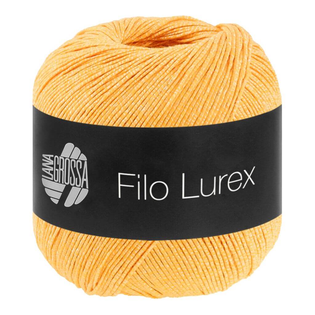 Lana Grossa Filo Lurex, Farbe 4 Dottergelb – Baumwolle und Synthetik bei Lieblingsgarn