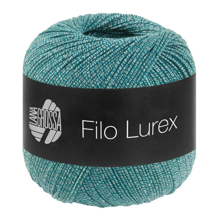 Lana Grossa Filo Lurex, Farbe 10 Petrol – Baumwolle und Synthetik bei Lieblingsgarn