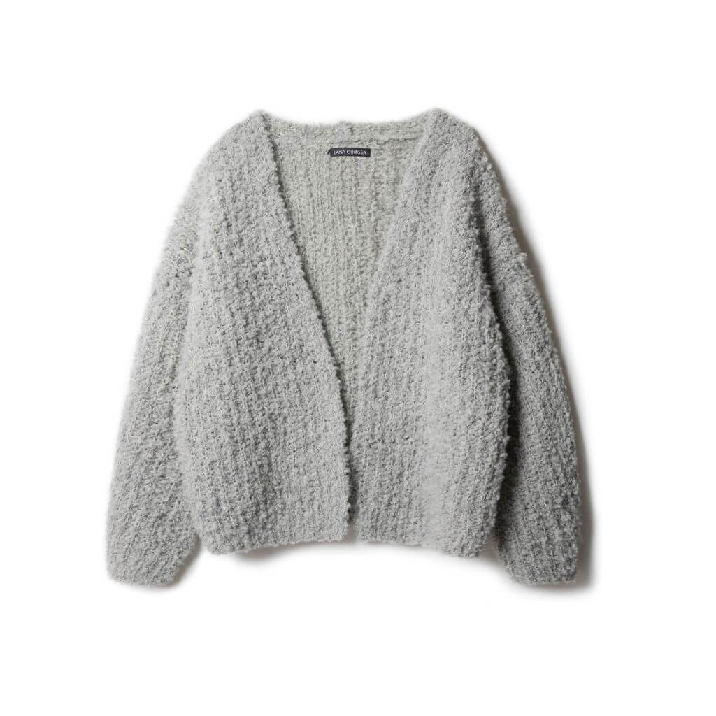Lana Grossa Flauschiger Cardigan Halbpatent Strickanleitung - Lana Grossa (Heft) bei bei bei bei bei bei bei Lieblingsgarn