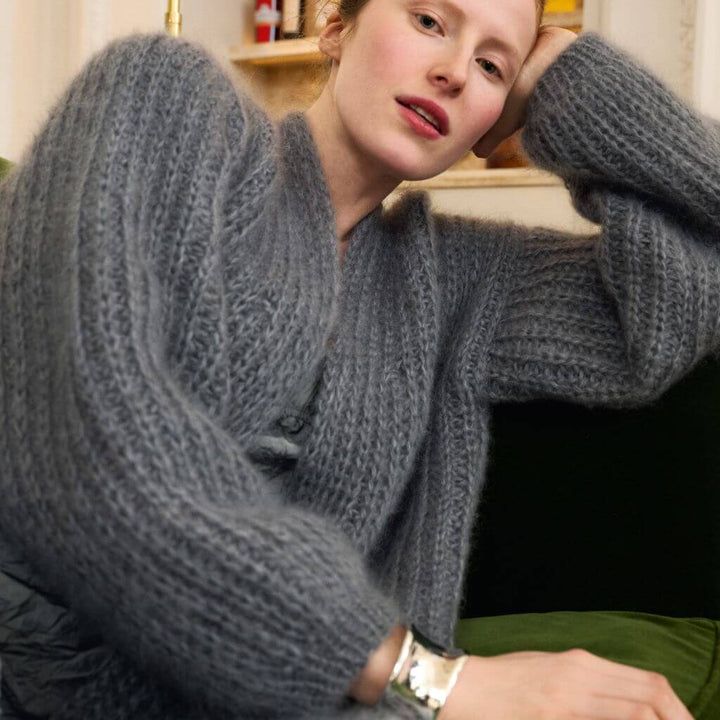 Lana Grossa Flauschiger Oversize Kurzmantel Strickanleitung - Lana Grossa (Heft) bei bei bei bei bei bei bei Lieblingsgarn