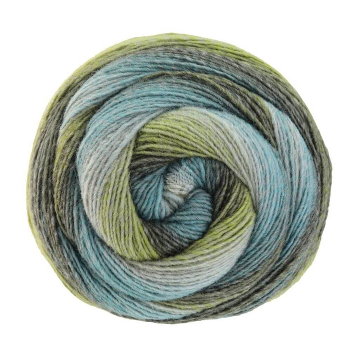 Lana Grossa Gomitolo Versione - Bobbel Wolle 442 - Mint/Graublau/Lind-/Moos-/Graugrün bei bei bei bei Lieblingsgarn