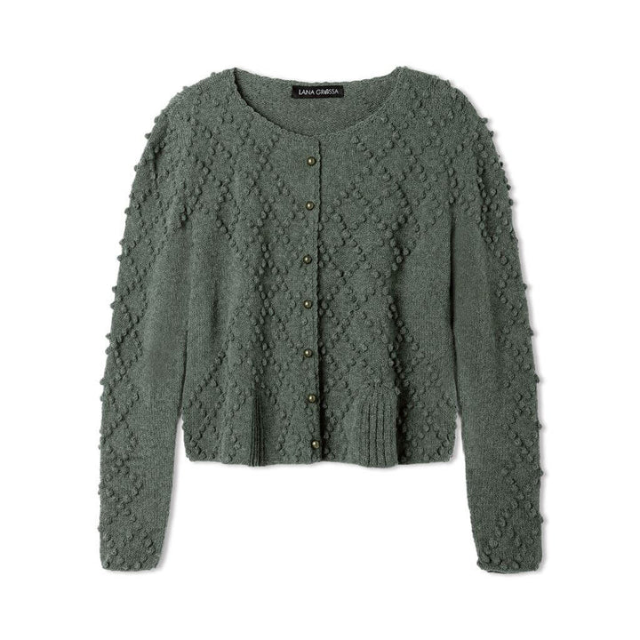 Lana Grossa Pattern Jacke Noppenrautenmuster Strickanlektung - Lana Grossa (Heft) bei bei bei bei bei bei bei Lieblingsgarn