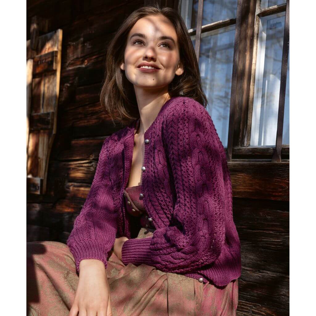 Lana Grossa Pattern Jacke Zopf-Lochmuster Strickanleitung - Lana Grossa (Heft) bei bei bei bei bei bei bei bei Lieblingsgarn