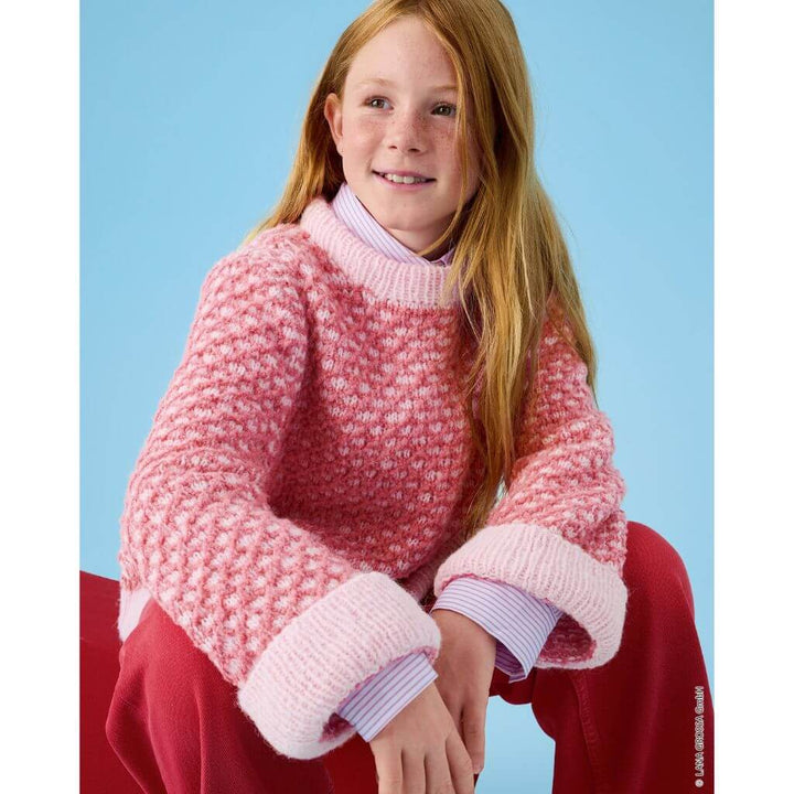Kinderpullover im Hebemuster Strickanleitung - Lana Grossa (Heft)