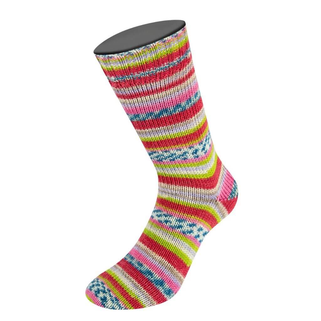 Lana Grossa Landlust Die Sockenwolle, Farbe 311 Streifen/Jacquard – Merino und Polyamid bei Lieblingsgarn