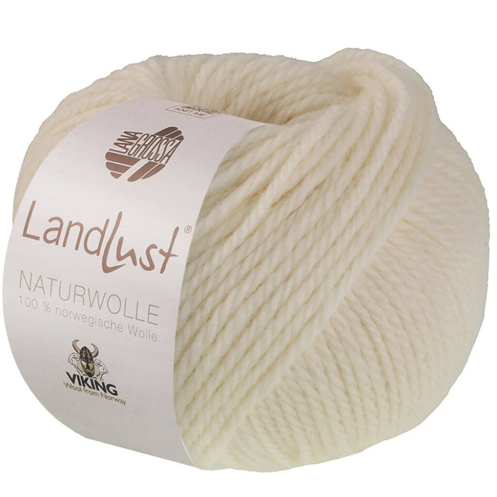 Lana Grossa Landlust Naturwolle, Farbe 1 Wollweiß – Schurwolle bei Lieblingsgarn
