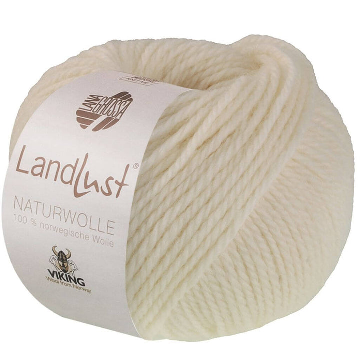 Lana Grossa Landlust Naturwolle, Farbe 1 Wollweiß – Schurwolle bei Lieblingsgarn