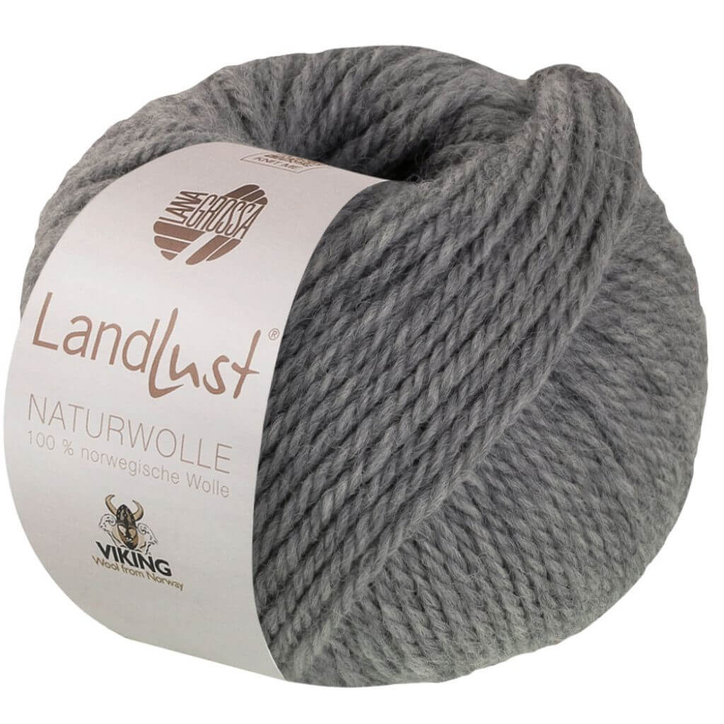 Lana Grossa Landlust Naturwolle, Farbe 9 Grau – Schurwolle bei Lieblingsgarn
