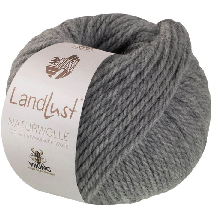 Lana Grossa Landlust Naturwolle, Farbe 9 Grau – Schurwolle bei Lieblingsgarn