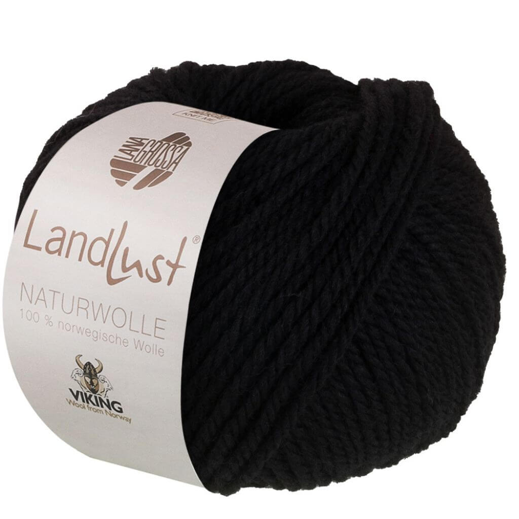 Lana Grossa Landlust Naturwolle, Farbe 11 Schwarz – Schurwolle bei Lieblingsgarn