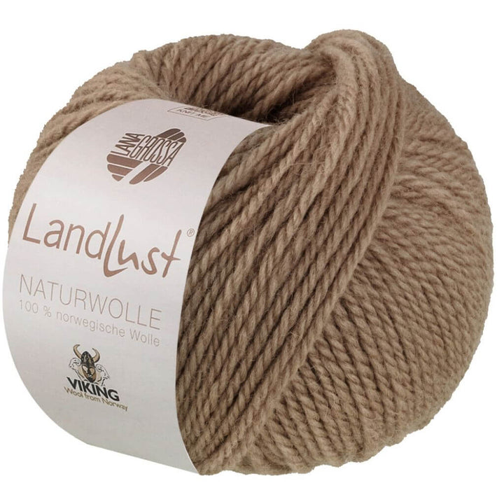 Lana Grossa Landlust Naturwolle, Farbe 15 Taupe – Schurwolle bei Lieblingsgarn