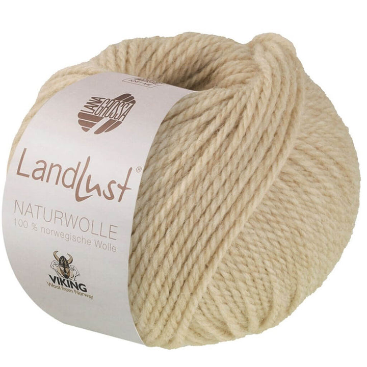 Lana Grossa Landlust Naturwolle, Farbe 17 Beige – Schurwolle bei Lieblingsgarn