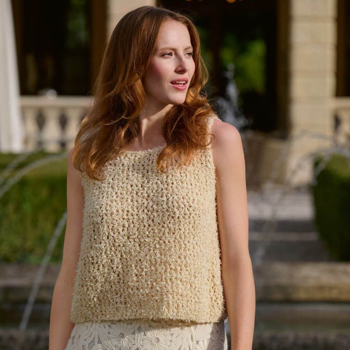 Lana Grossa Pattern Ärmelloses Sommertop mit Lochmuster Strickanleitung - Lana Grossa (Heft) bei bei bei bei Lieblingsgarn