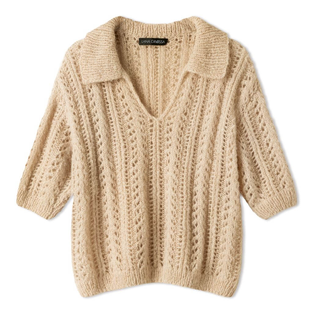 Lana Grossa Pattern Kurzarmpulli mit Polokragen Strickanleitung - Lana Grossa (Heft) bei bei bei bei bei Lieblingsgarn